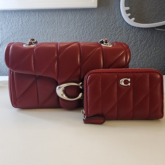 Coach Handbags - COACH Quilted Tabby 20 With Matching Wallet
